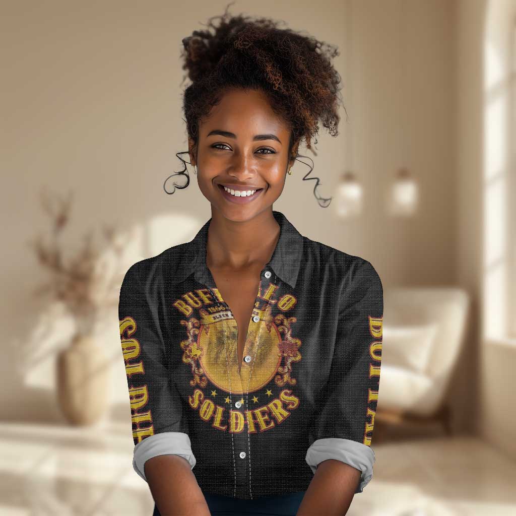 Personalized Buffalo Soldier Hawaiian Shirt African American Heroes - Black LT15 main image 1
