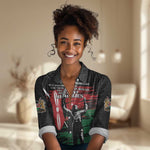 Happy Kenya Mashujaa Day Women Casual Shirt Honour Our Heroes, Heroines LT05