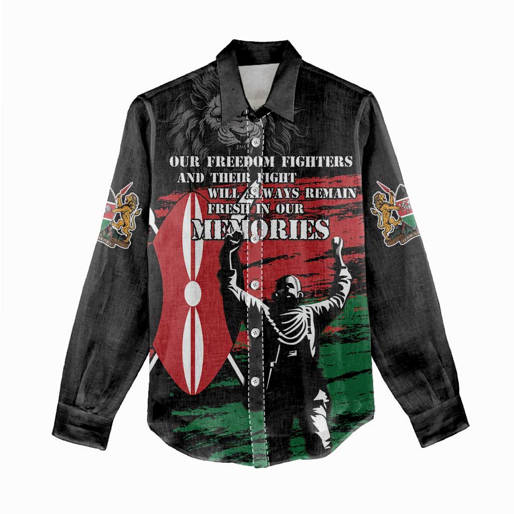 Happy Kenya Mashujaa Day Women Casual Shirt Honour Our Heroes, Heroines LT05