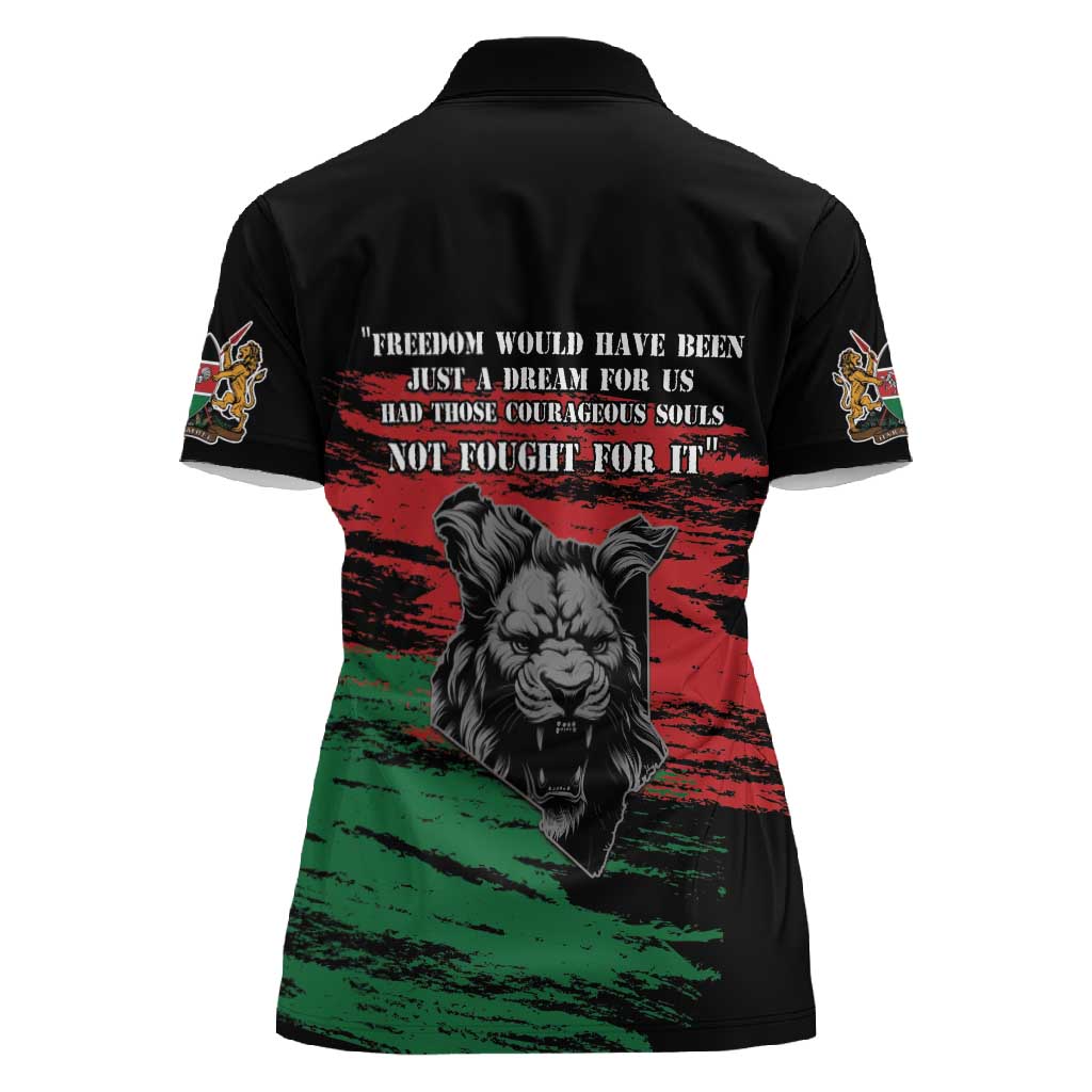 Happy Kenya Mashujaa Day Women Polo Shirt Honour Our Heroes, Heroines