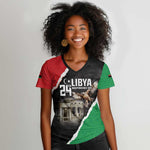 Happy Libya Independence Day Women V-Neck T-Shirt Libya In My Heart