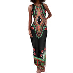 Libya Barbary Lion Tank Maxi Dress Dashiki Simple Style
