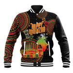 Kwanzaa Kinara Candles Baseball Jacket African Tribal Pattern
