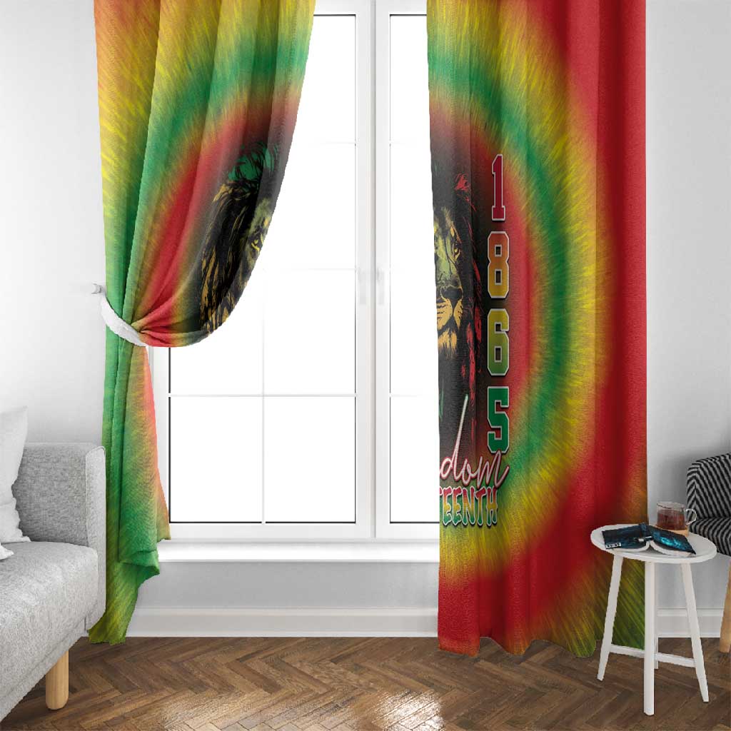 Juneteenth Freedom Day Window Curtain Reggae Tie Dye Style