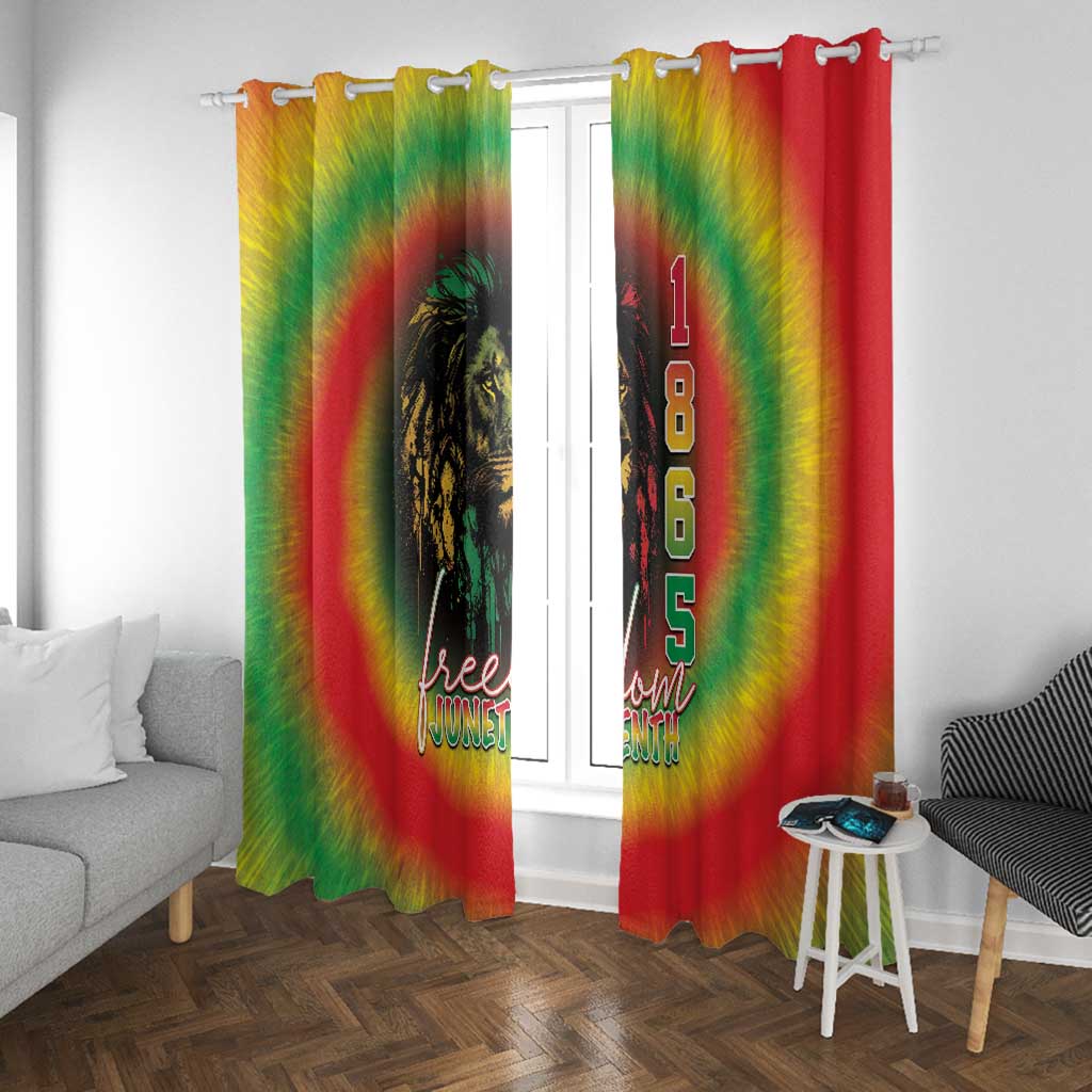Juneteenth Freedom Day Window Curtain Reggae Tie Dye Style