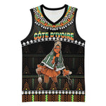 Ivory Coast Festival Of Masks Basketball Jersey Traditional Zaouli Dance - African Pride