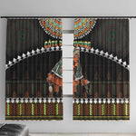Ivory Coast Festival Of Masks Window Curtain Traditional Zaouli Dance