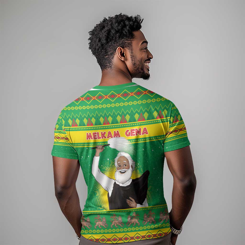 Afro Ethiopia Christmas T shirt Melkam Gena Yegena Abat
