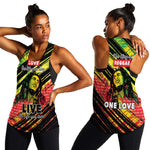 Reggae Legend Women Racerback Tank Love The Life You Live Live The Life You Love