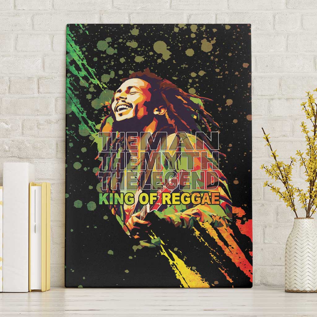 Afro Legend Bob Canvas Wall Art One Love Heart Destiny