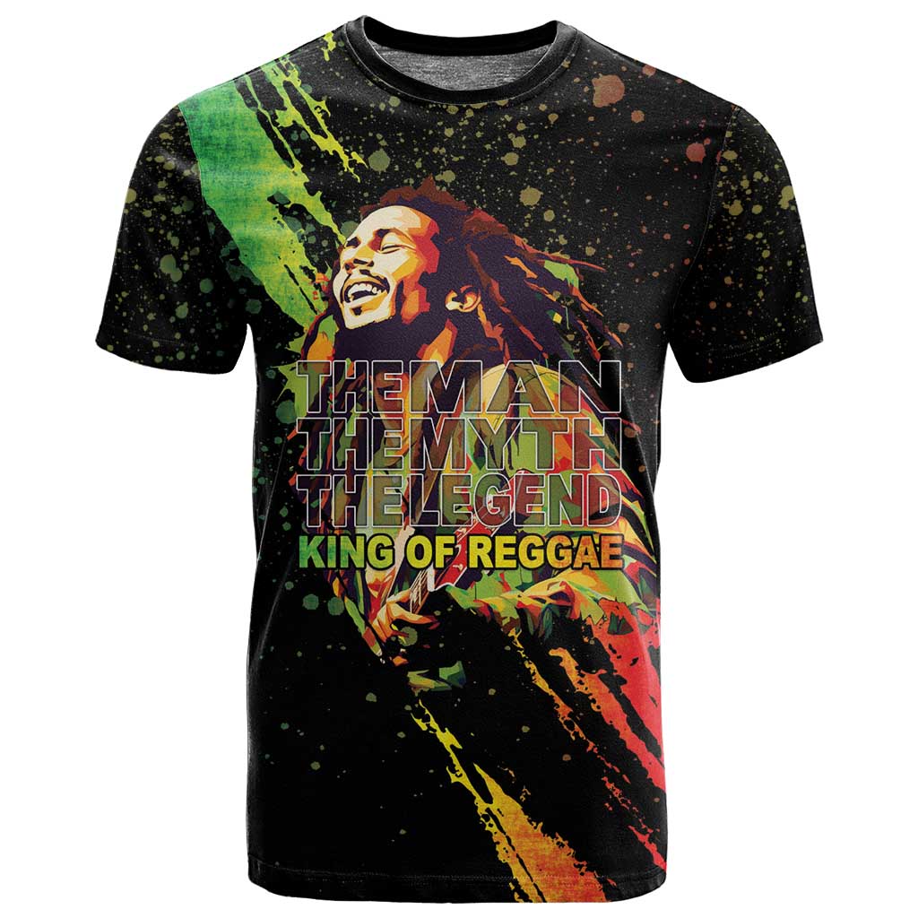 Afro Legend Bob T shirt One Love Heart Destiny