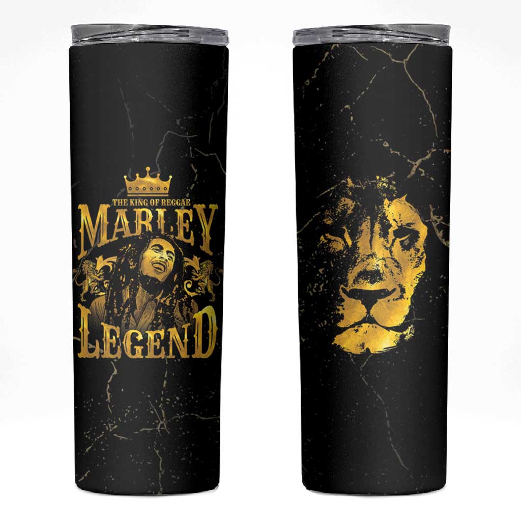 Reggae King Marley Skinny Tumbler Gold Lion