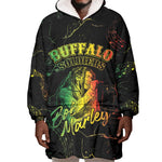 Reggae King Buffalo Soldier Wearable Blanket Hoodie Honoring The Legend