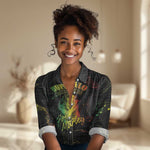 Reggae King Buffalo Soldier Women Casual Shirt Honoring The Legend LT05