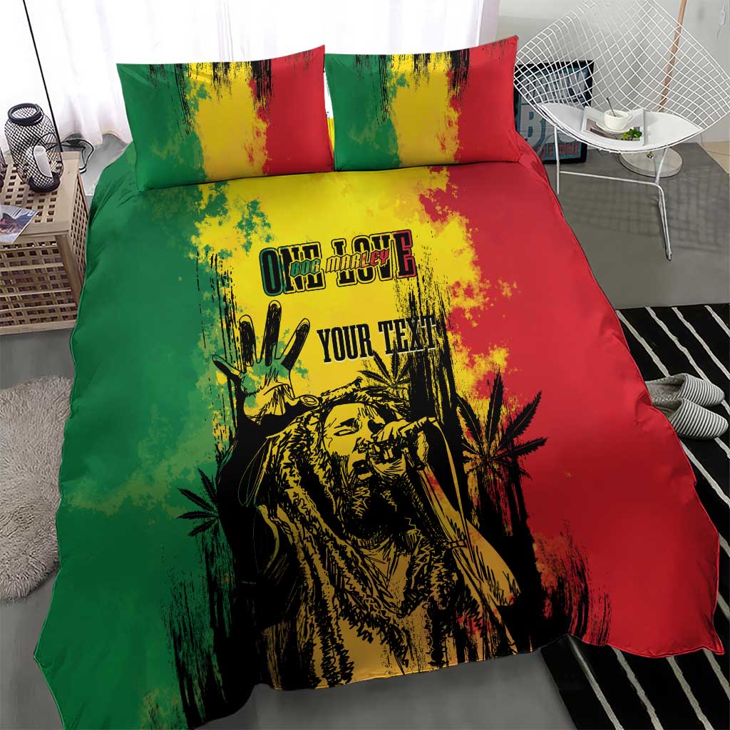 Legend Bob Personalized Bedding Set Reggae Grunge