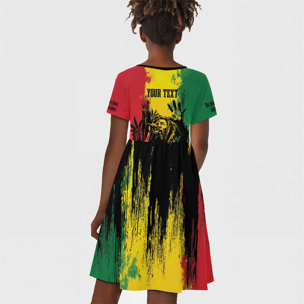 Legend Bob Personalized Kid Short Sleeve Dress Reggae Grunge