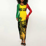 Legend Bob Personalized Long Sleeve Bodycon Dress Reggae Grunge LT7