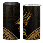 Ancient Egypt Gold Intricate 4 in 1 Can Cooler Tumbler Eye of Horus