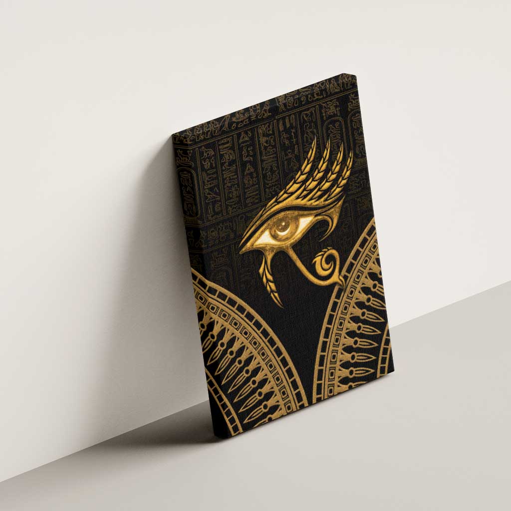 Ancient Egypt Gold Intricate Canvas Wall Art Eye of Horus