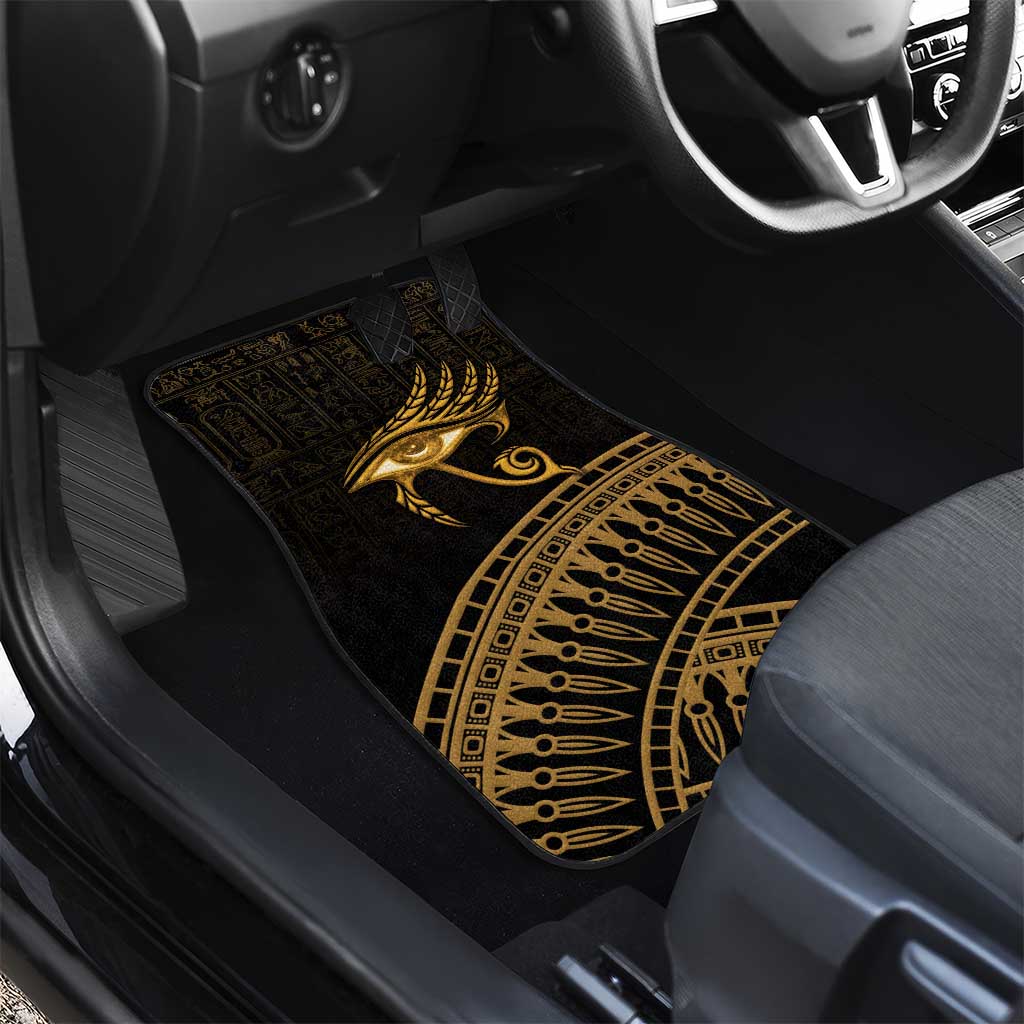 Ancient Egypt Gold Intricate Car Mats Eye of Horus