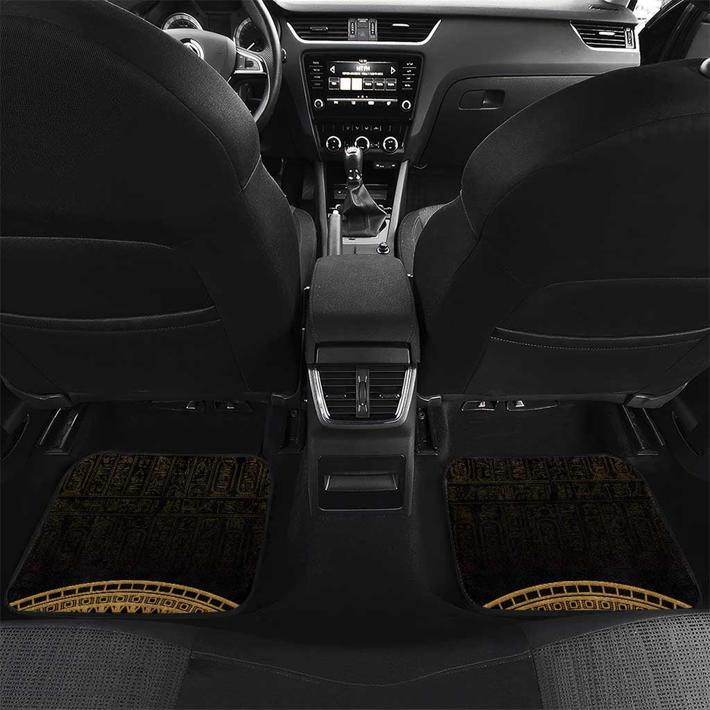 Ancient Egypt Gold Intricate Car Mats Eye of Horus