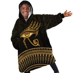 Ancient Egypt Gold Intricate Kid Wearable Blanket Hoodie Eye of Horus