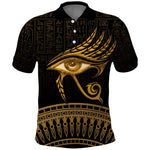 Ancient Egypt Gold Intricate Polo Shirt Eye of Horus