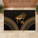 Ancient Egypt Gold Intricate Rubber Doormat Eye of Horus