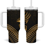 Ancient Egypt Gold Intricate Tumbler With Handle Eye of Horus