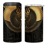Ancient Egypt 4 in 1 Can Cooler Tumbler Black Gold Scarab