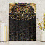 Ancient Egypt Canvas Wall Art Black Gold Scarab