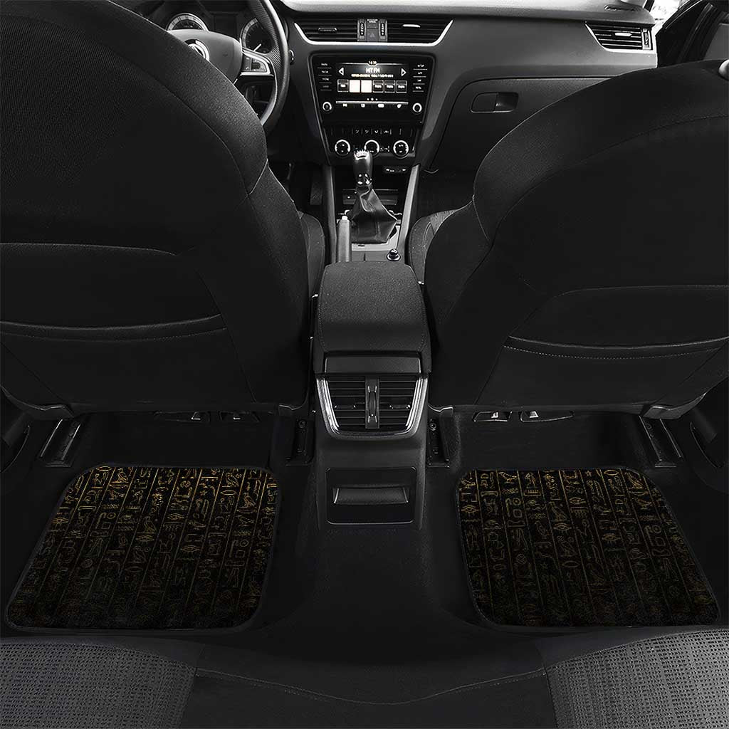 Ancient Egypt Car Mats Black Gold Scarab