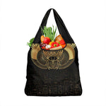 Ancient Egypt Grocery Bag Black Gold Scarab