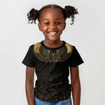 Ancient Egypt Kid T shirt Black Gold Scarab