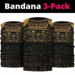 Ancient Egypt Neck Gaiter Black Gold Scarab LT7