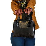 Ancient Egypt Shoulder Handbag Black Gold Scarab