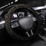 Ancient Egypt Steering Wheel Cover Black Gold Scarab