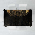 Ancient Egypt Tablecloth Black Gold Scarab