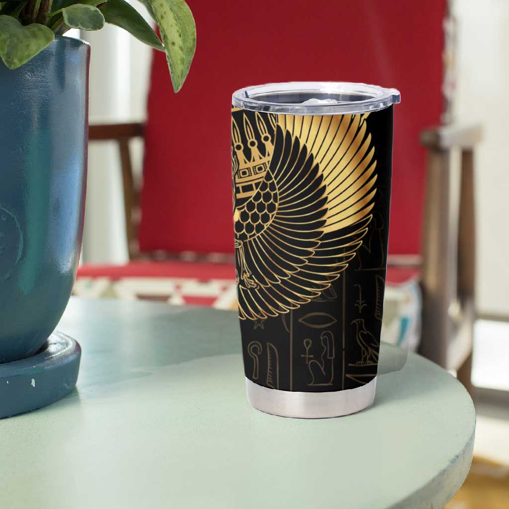 Ancient Egypt Tumbler Cup Black Gold Scarab