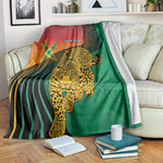 Personalized Afro Guyana Cricket Amazon Warriors Blanket Fierce Jaguars - African Pride
