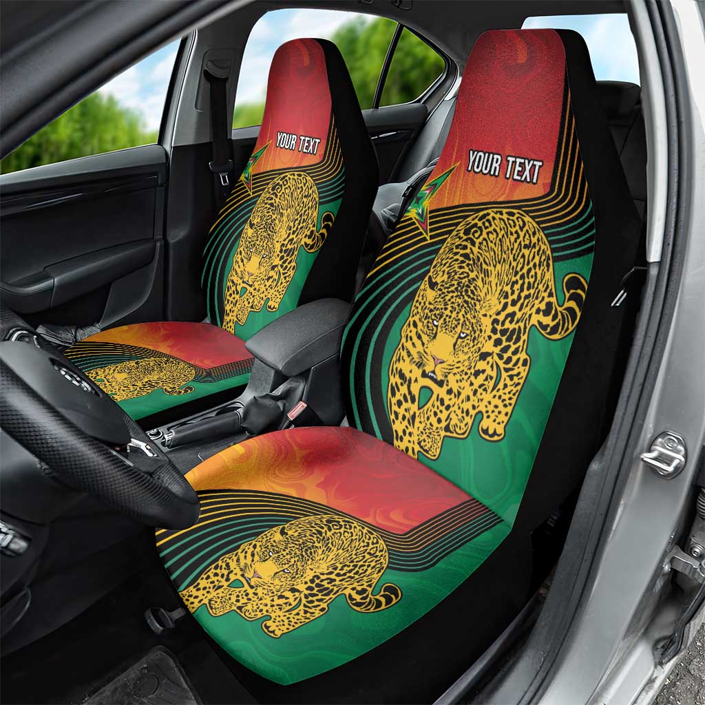 Personalized Afro Guyana Cricket Amazon Warriors Car Seat Cover Fierce Jaguars - African Pride