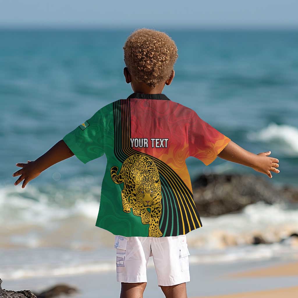 Personalized Afro Guyana Cricket Amazon Warriors Kid Hawaiian Shirt Fierce Jaguars - African Pride