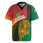 Personalized Afro Guyana Cricket Amazon Warriors Rugby Jersey Fierce Jaguars - African Pride