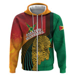 Personalized Afro Guyana Cricket Amazon Warriors Zip Hoodie Fierce Jaguars - African Pride