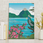 Afro-Saint Lucians Canvas Wall Art Pitons Landscape