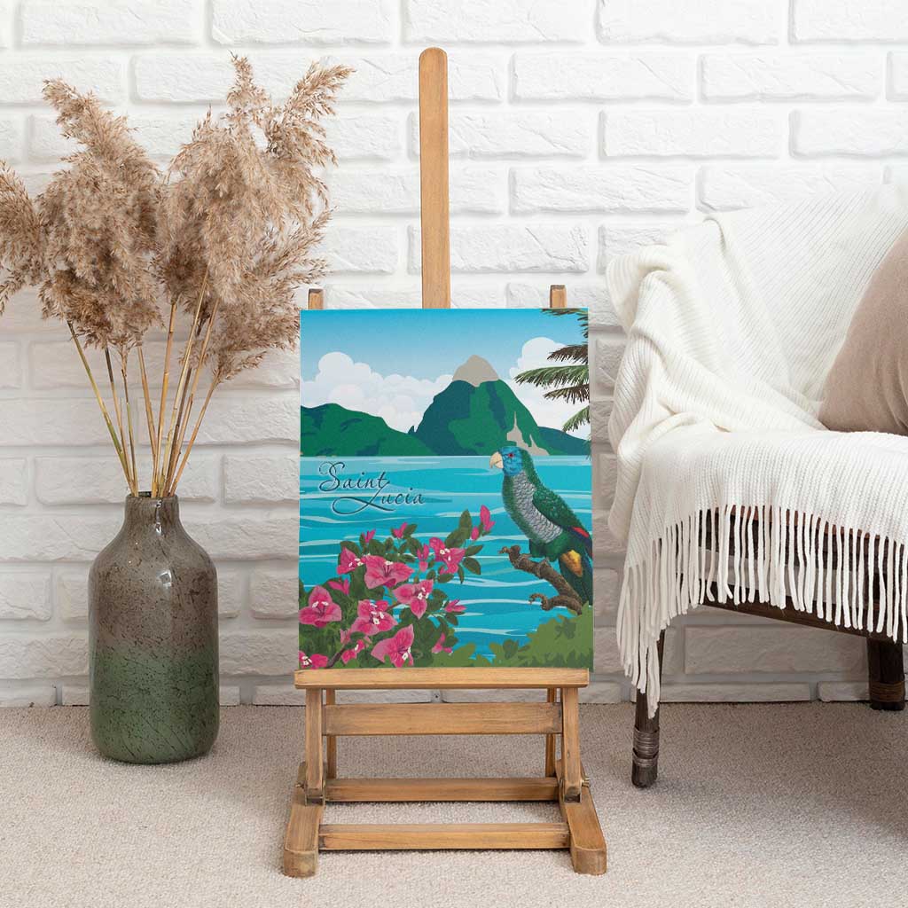Afro-Saint Lucians Canvas Wall Art Pitons Landscape