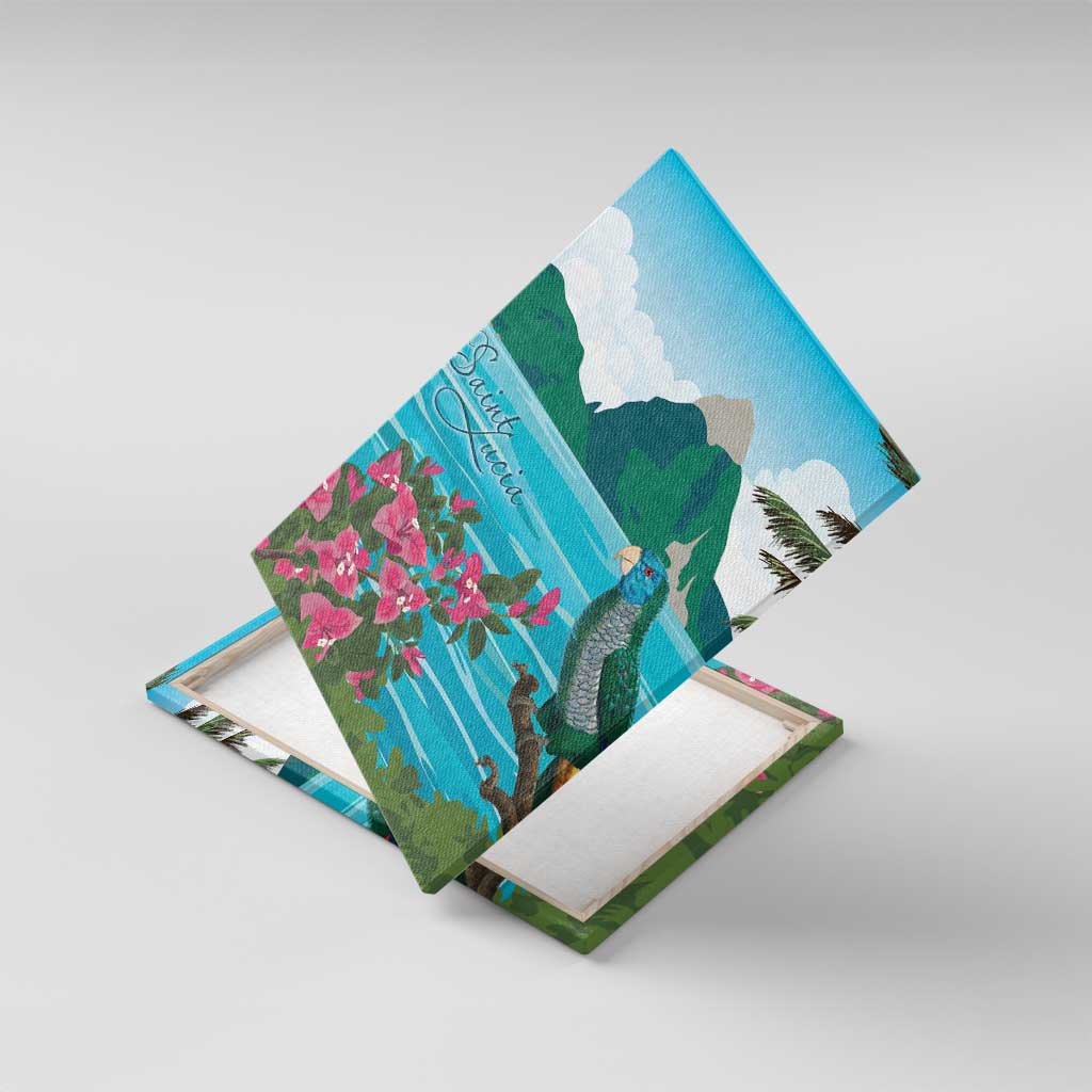 Afro-Saint Lucians Canvas Wall Art Pitons Landscape