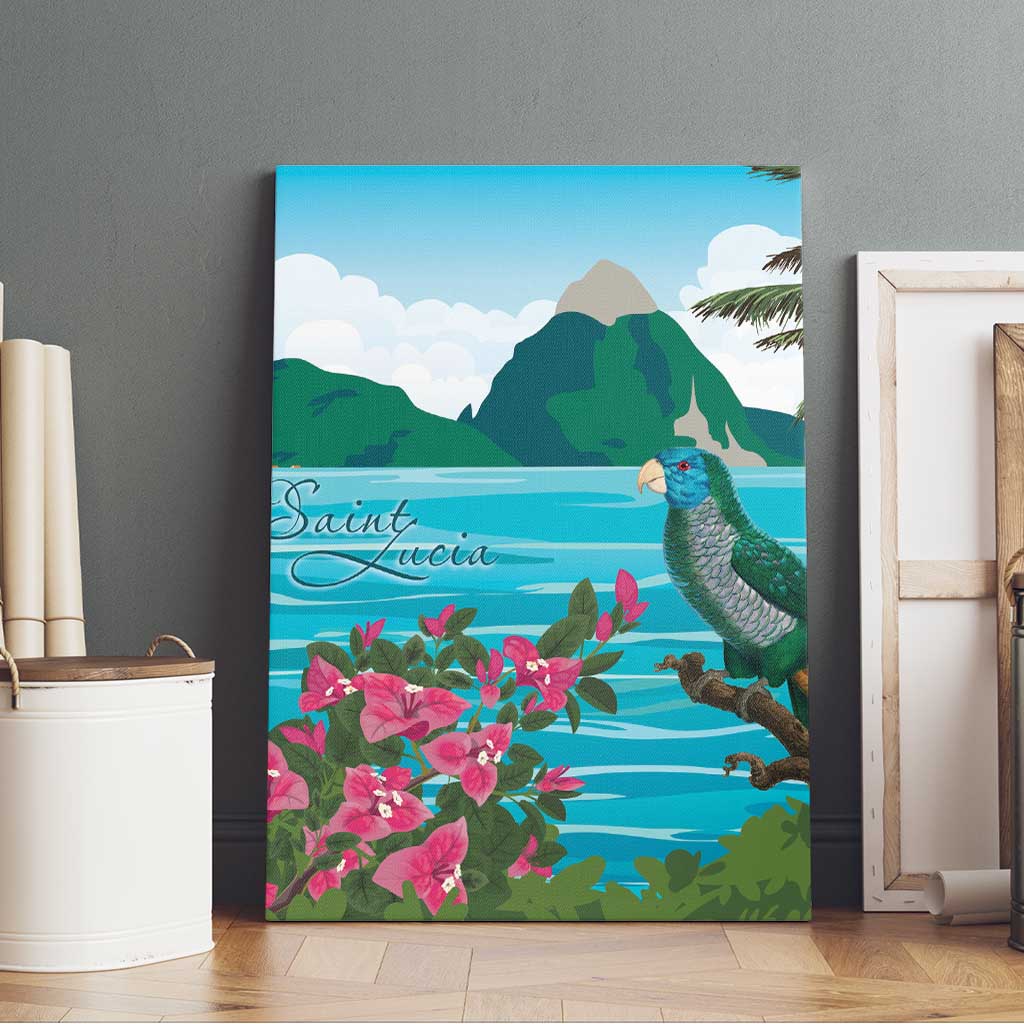 Afro-Saint Lucians Canvas Wall Art Pitons Landscape