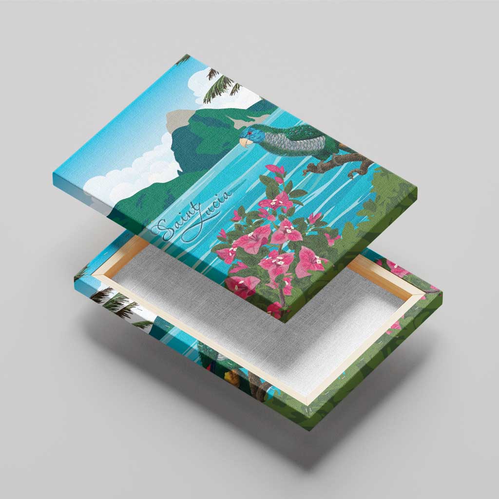 Afro-Saint Lucians Canvas Wall Art Pitons Landscape