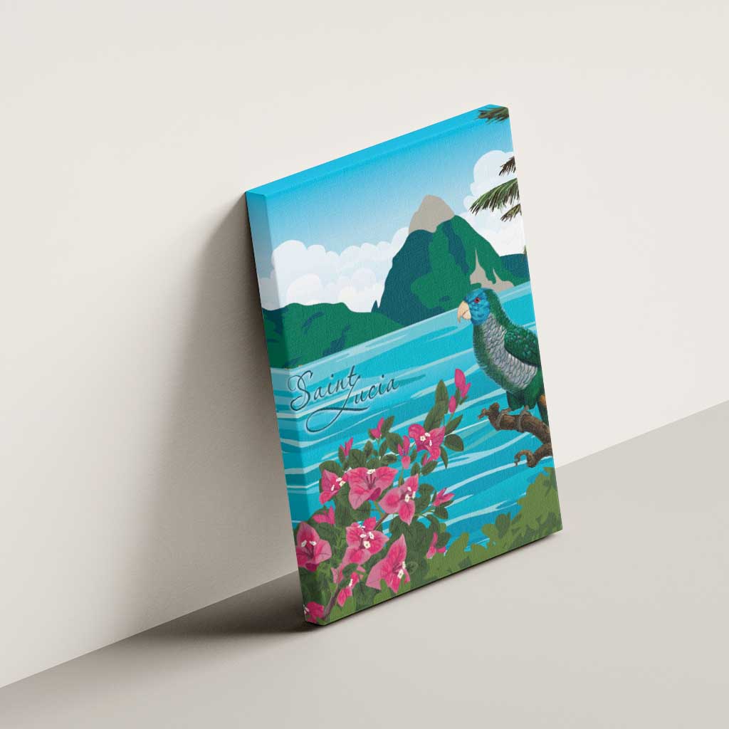 Afro-Saint Lucians Canvas Wall Art Pitons Landscape
